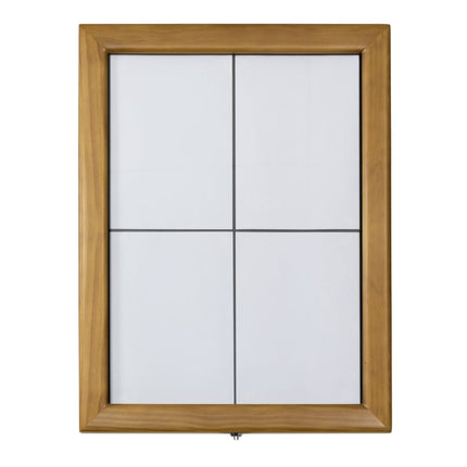 Securit® Classic Teak 4A4 LED Information Display Set – Display + Pole & Base + Battery | Hospitality Trade Pack - hospitality