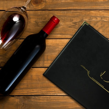 Securit® Classic Wine Card A4 Black Menu Set – 10 Menu Holders + 20 Extra Pouches | Hospitality Trade Pack - hospitality