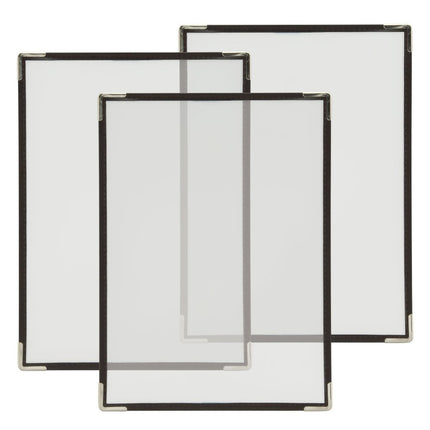 Securit Crystal Brown Menu Holders 32x23x0.3cm A4 Display Pack of 6 - hospitality