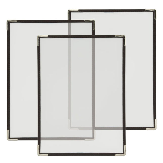 Securit Crystal Brown Menu Holders 32x23x0.3cm A4 Display Pack of 6 - hospitality