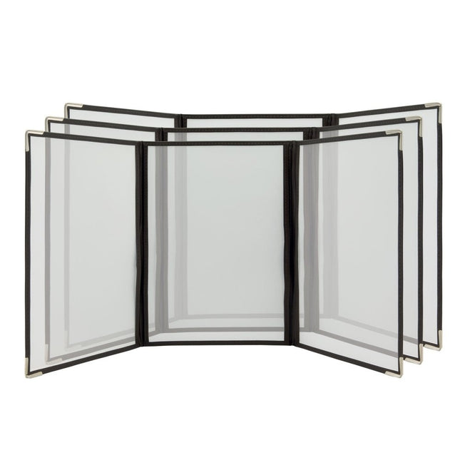 Securit Crystal Brown Menu Holders 32x24x1.8cm Pack of 6 - hospitality