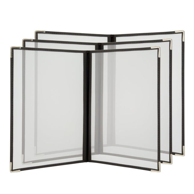 Securit Crystal Menu Holders Brown 32x23.7x1.5 Cm Pack Of 6 Displays 4xA4 - hospitality