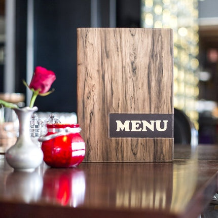 Securit® Design A4 Brown Menu Set – 10 Menu Holders + 20 Extra Pouches | Hospitality Trade Pack - hospitality