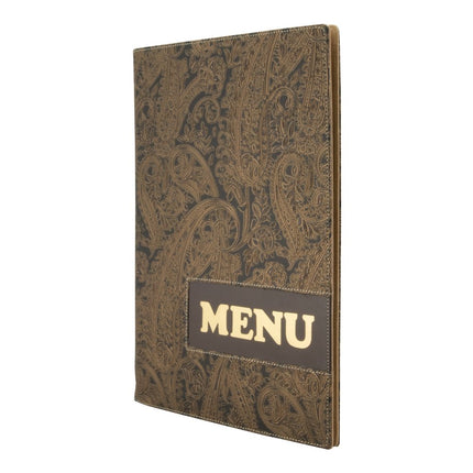 Securit® Design A4 Paisley Front-of-House Set – 10 Menu Holders + 10 Bill Presenter Boxes | Hospitality Trade Pack - hospitality