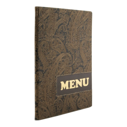 Securit® Design A4 Paisley Menu Set – 10 Menu Holders + 20 Extra Pouches | Hospitality Trade Pack - hospitality