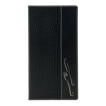 Securit® Design Croc A45 Black Menu Set – 10 Menu Holders + 20 Extra Pouches | Hospitality Trade Pack - hospitality