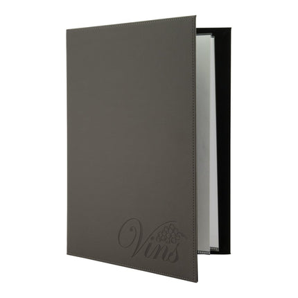 Securit® Design Wine Card A4 Velvet Menu Set – 10 Menu Holders + 20 Extra Pouches | Hospitality Trade Pack - hospitality
