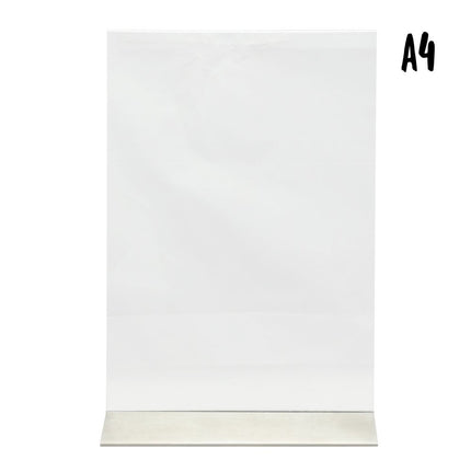 Securit Double Sided Table Posterframes Transparent 33,2x20,7x7,5cm Pack Of 6 - hospitality