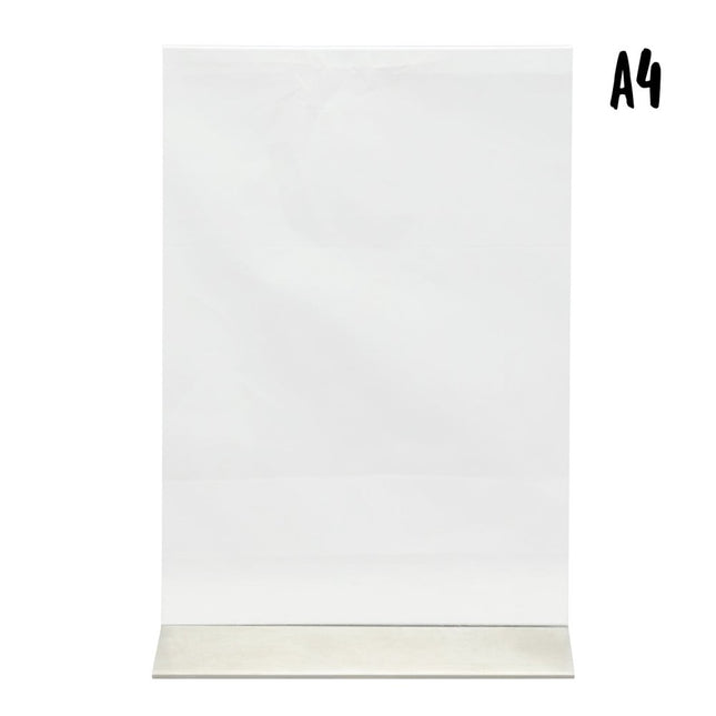 Securit Double Sided Table Posterframes Transparent 33,2x20,7x7,5cm Pack Of 6 - hospitality