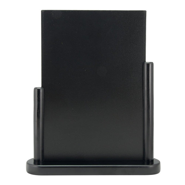 Securit® Elegant A4 Black (Pack of 6) Table Chalkboard Set – Boards + 3 Extra Inserts + White Markers | Hospitality Trade Pack - hospitality