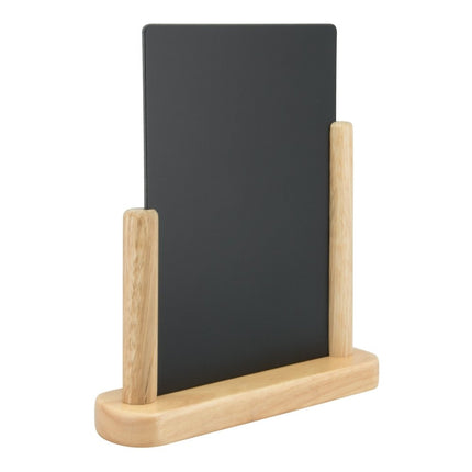 Securit® Elegant A5 Beech (Pack of 6) Table Chalkboard Set – Boards + 3 Extra Inserts + White Markers | Hospitality Trade Pack - hospitality