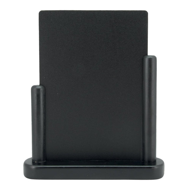 Securit® Elegant A5 Black (Pack of 6) Table Chalkboard Set – Boards + 3 Extra Inserts + White Markers | Hospitality Trade Pack - hospitality