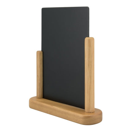 Securit® Elegant A5 Teak (Pack of 6) Table Chalkboard Set – Boards + 3 Extra Inserts + White Markers | Hospitality Trade Pack - hospitality