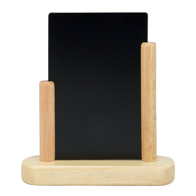 Securit® Elegant A6 Beech (Pack of 10) Table Chalkboard Set – Boards + 3 Extra Inserts + White Markers | Hospitality Trade Pack - hospitality