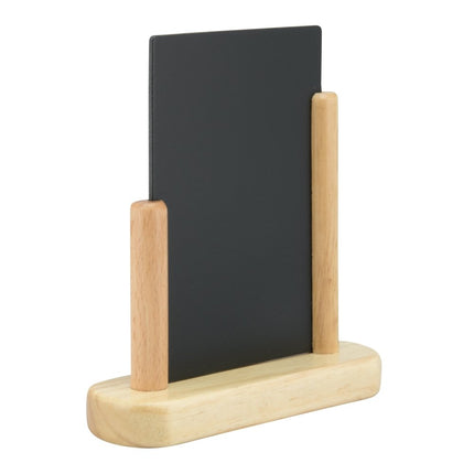 Securit® Elegant A6 Beech (Pack of 10) Table Chalkboard Set – Boards + 3 Extra Inserts + White Markers | Hospitality Trade Pack - hospitality