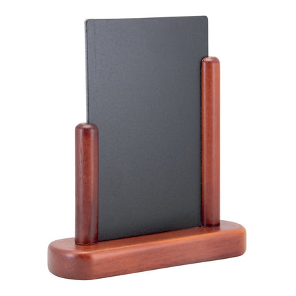 Securit® Elegant A6 Mahogany (Pack of 10) Table Chalkboard Set – Boards + 3 Extra Inserts + White Markers | Hospitality Trade Pack - hospitality