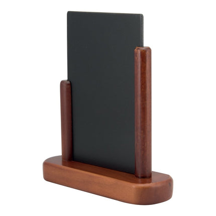 Securit® Elegant A6 Mahogany (Pack of 10) Table Chalkboard Set – Boards + 3 Extra Inserts + White Markers | Hospitality Trade Pack - hospitality
