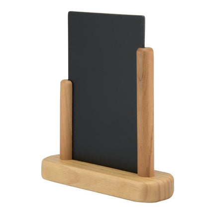 Securit® Elegant A6 Teak (Pack of 10) Table Chalkboard Set – Boards + 3 Extra Inserts + White Markers | Hospitality Trade Pack - hospitality