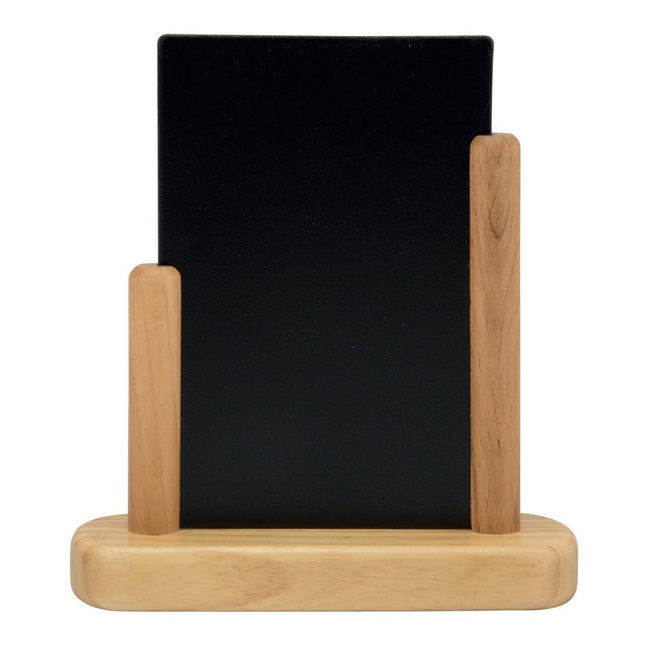 Securit® Elegant A6 Teak (Pack of 10) Table Chalkboard Set – Boards + 3 Extra Inserts + White Markers | Hospitality Trade Pack - hospitality