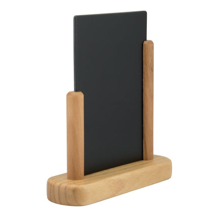 Securit® Elegant A6 Teak (Pack of 10) Table Chalkboard Set – Boards + 3 Extra Inserts + White Markers | Hospitality Trade Pack - hospitality