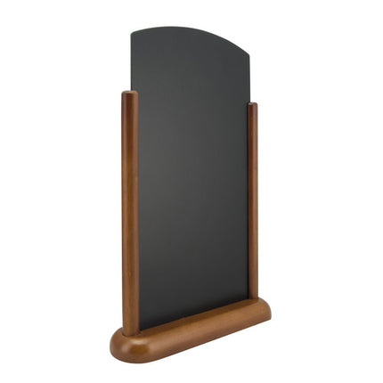 Securit® Elegant Top A4 Dark Brown (Pack of 6) Table Chalkboard Set – Boards + 3 Extra Inserts + White Markers | Hospitality Trade Pack - hospitality
