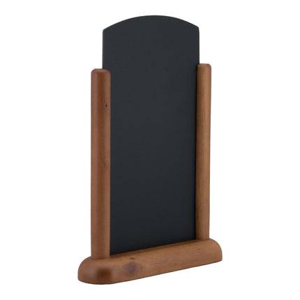 Securit® Elegant Top A5 Dark Brown (Pack of 6) Table Chalkboard Set – Boards + 3 Extra Inserts + White Markers | Hospitality Trade Pack - hospitality