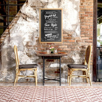 Securit® Extra Large Woody Wall Chalkboard in Teak 60x80 cm (Pack of 6) Chalkboard Set – Boards + Waterproof Markers + Cleaner | Hospitality Trade Pack - hospitality
