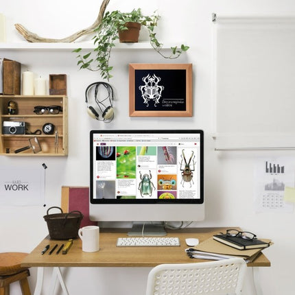 Securit® Extra Small Woody Wall Chalkboard in Teak 20x24 cm (Pack of 6) Chalkboard Set – Boards + Waterproof Markers + Cleaner | Hospitality Trade Pack - hospitality