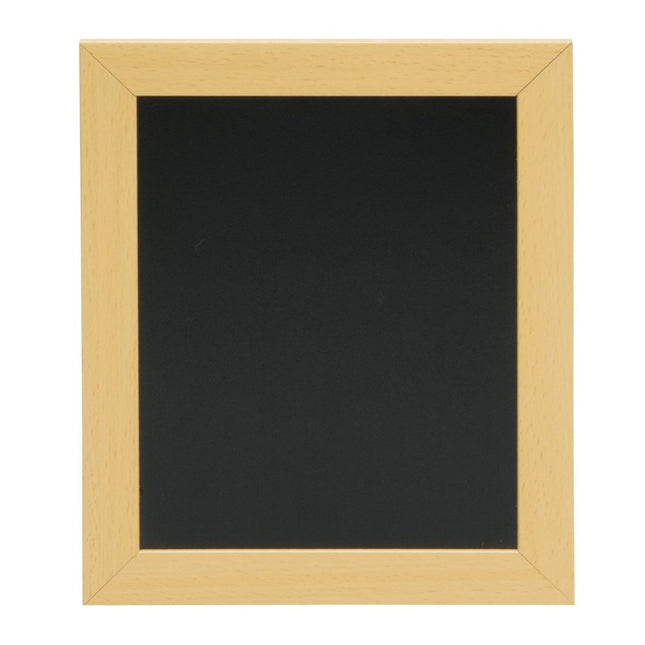 Securit® Extra Small Woody Wall Chalkboard in Teak 20x24 cm (Pack of 6) Chalkboard Set – Boards + Waterproof Markers + Cleaner | Hospitality Trade Pack - hospitality
