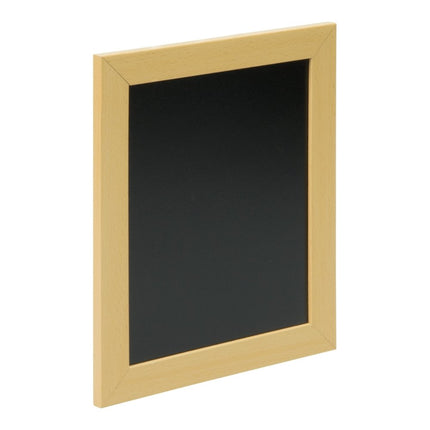 Securit® Extra Small Woody Wall Chalkboard in Teak 20x24 cm (Pack of 6) Chalkboard Set – Boards + Waterproof Markers + Cleaner | Hospitality Trade Pack - hospitality