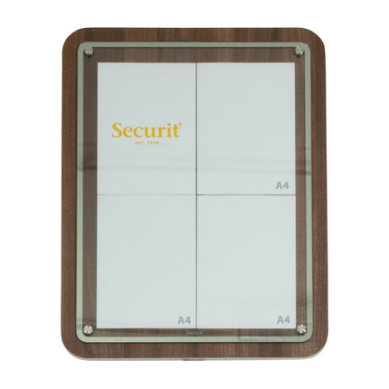 Securit Glass Star Information Display Walnut 74.4 X 57 X 3 Cm - hospitality