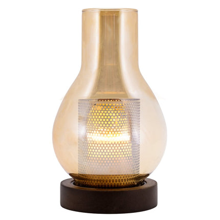 Securit® Glass Tealight Holder Lantern – Transparent & Wood | Hospitality Table Lighting - hospitality