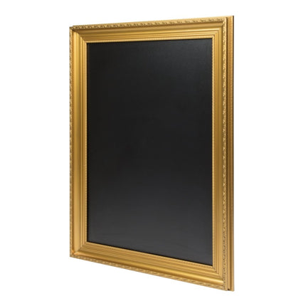 Securit® Gold Framed Wall Chalkboard 75x105 cm Chalkboard Set – Board + Waterproof Markers + Cleaner | Hospitality Trade Pack - hospitality