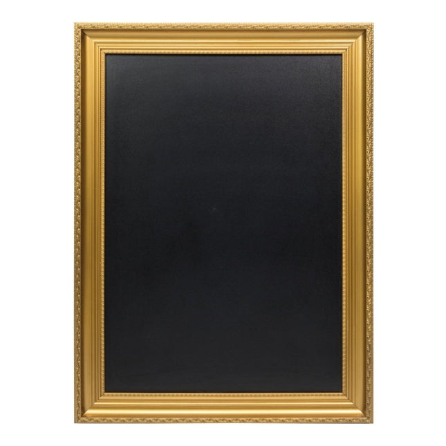 Securit® Gold Framed Wall Chalkboard 75x105 cm Chalkboard Set – Board + Waterproof Markers + Cleaner | Hospitality Trade Pack - hospitality