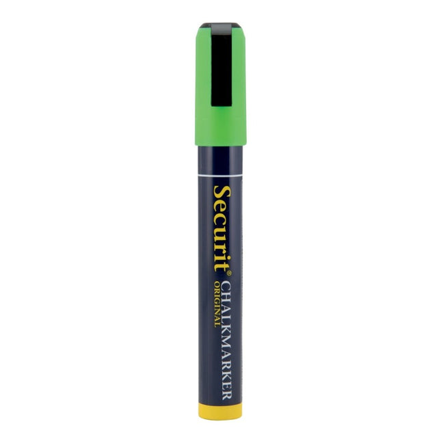 Securit Green Chalkmarkers Pack Of 12 14.5x1.5x2cm 2-6mm Nib - hospitality
