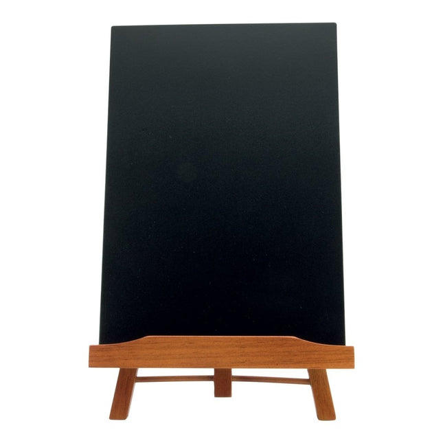 Securit® Junior A4 Mahogany (Pack of 10) Table Chalkboard Set – Boards + White Markers | Hospitality Trade Pack - hospitality