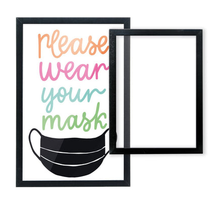 Securit® Large Woody Transparent Wall Chalkboard in Black 40x60 cm (Pack of 6) Chalkboard Set – Boards + Waterproof Markers + Cleaner | Hospitality Trade Pack - hospitality