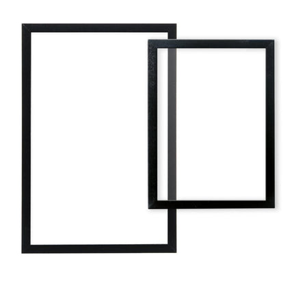 Securit® Large Woody Transparent Wall Chalkboard in Black 40x60 cm (Pack of 6) Chalkboard Set – Boards + Waterproof Markers + Cleaner | Hospitality Trade Pack - hospitality