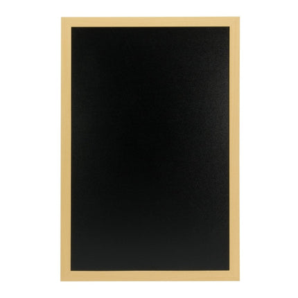 Securit® Large Woody Wall Chalkboard in Teak 40x60 cm (Pack of 6) Chalkboard Set – Boards + Waterproof Markers + Cleaner | Hospitality Trade Pack - hospitality