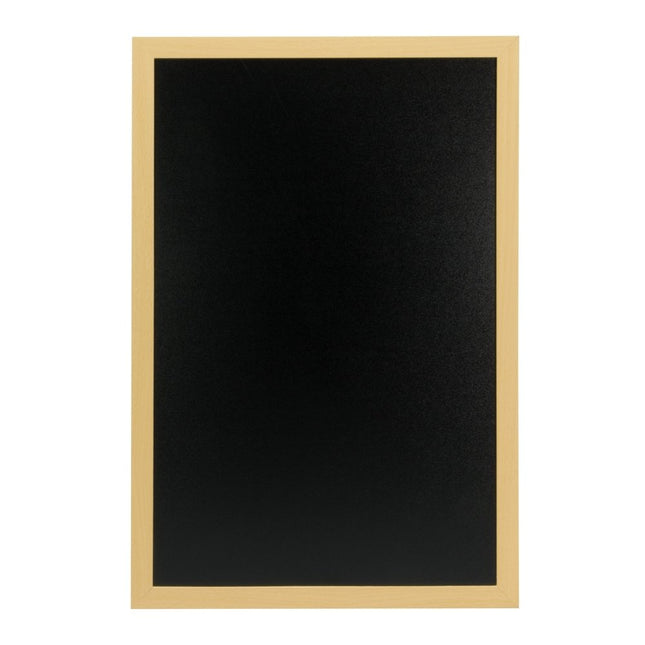 Securit® Large Woody Wall Chalkboard in Teak 40x60 cm (Pack of 6) Chalkboard Set – Boards + Waterproof Markers + Cleaner | Hospitality Trade Pack - hospitality