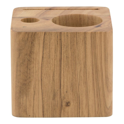 Securit® Leather Raw A4 Brown Front-of-House Set – 10 Menu Holders + 10 Teak Block Bill Presenters | Hospitality Trade Pack - hospitality