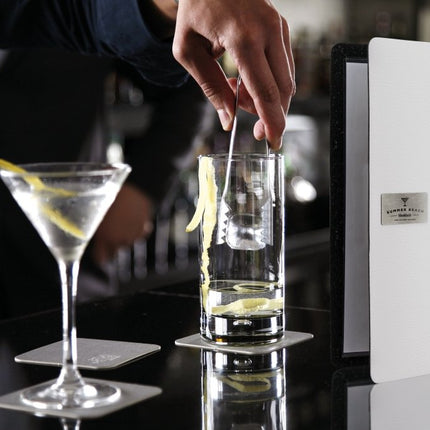 Securit® Leather Raw A4 White Front-of-House Set – 10 Menu Holders + 10 Stainless Steel Bill Presenters | Hospitality Trade Pack - hospitality