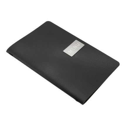 Securit® Leather Raw A5 Black Menu Set – 10 Menu Holders + 20 Extra Pouches | Hospitality Trade Pack - hospitality