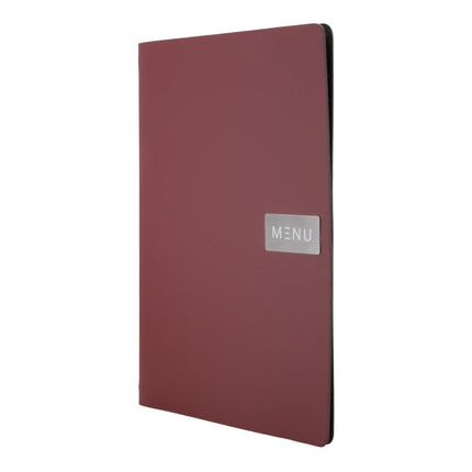 Securit® Leather Royal A4 Red Menu Set – 10 Menu Holders + 20 Extra Pouches | Hospitality Trade Pack - hospitality