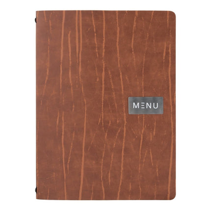 Securit® Leather Ruga A4 Brown Menu Set – 10 Menu Holders + 20 Extra Pouches | Hospitality Trade Pack - hospitality