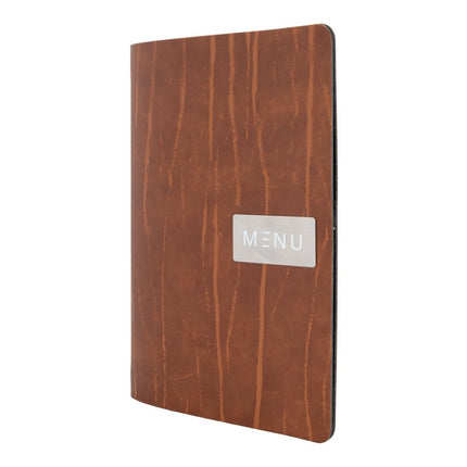 Securit® Leather Ruga A5 Brown Menu Set – 10 Menu Holders + 20 Extra Pouches | Hospitality Trade Pack - hospitality