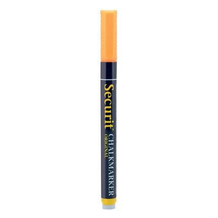 Securit Liquid Chalk Markers Orange Pack Of 12 Non Porous Surfaces - hospitality