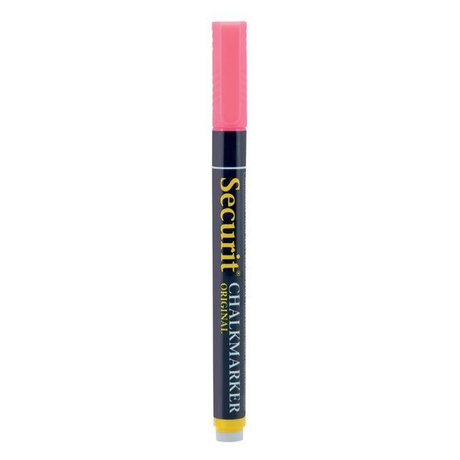 Securit Liquid Chalk Markers Pink Pack of 12 Fine Tip Non Toxic - hospitality