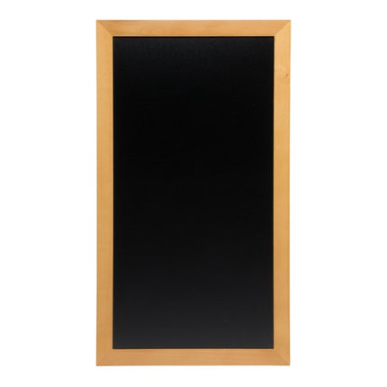 Securit® Long Rubberwood Wall Chalkboard in Teak 56x100 cm Chalkboard Set – Board + Waterproof Markers + Cleaner | Hospitality Trade Pack - hospitality