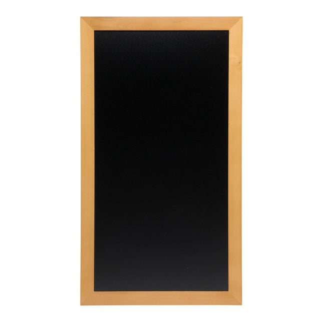 Securit® Long Rubberwood Wall Chalkboard in Teak 56x100 cm Chalkboard Set – Board + Waterproof Markers + Cleaner | Hospitality Trade Pack - hospitality